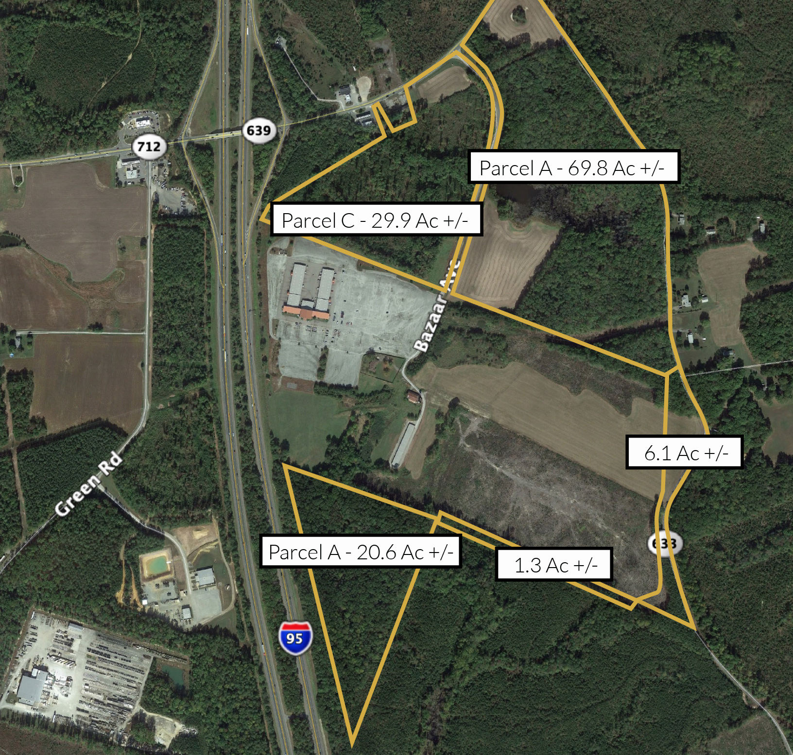 ±126 Acres Off I95 Ladysmith Exit (Off the Market) The Man With